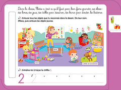 Ma journée à la maternelle graphisme couleurs chiffres