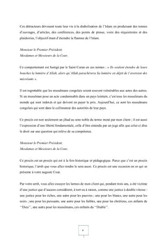 COUR ISLAMIQUE DES DROITS DE L'HOMME (PROCES FICTIF)