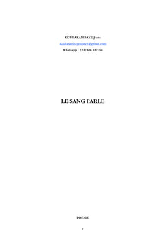 LE SANG PARLE