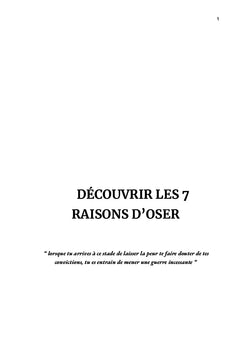 Découvrir les 7 raisons d'oser
