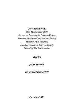 Règles pour devenir un avocat immortel