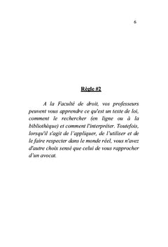 Règles pour devenir un avocat immortel