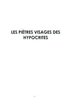 Les piètres visages des hypocrites