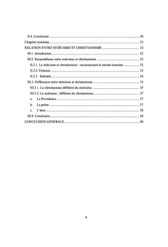 Etude sur stoïcisme et christianisme