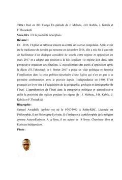 Ituri en RD. Congo