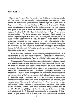 L'intronisation de Jésus-Christ