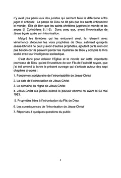L'intronisation de Jésus-Christ