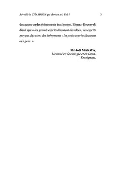 Réveille le CHAMPION qui dort en toi. Volume 1