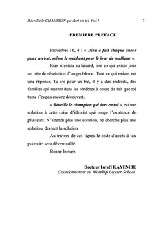 Réveille le CHAMPION qui dort en toi. Volume 1