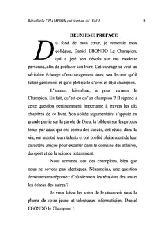 Réveille le CHAMPION qui dort en toi. Volume 1