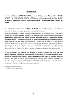 LES ARTICLES DU CHRIST