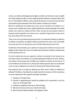 L'excellence chrétienne en cinq articulations