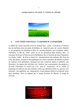 Nouvelle Année: Espaces de bonheurs à conquérir.