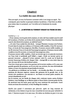 Comprendre les merveilles des eaux venant du trône de Dieu