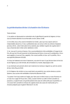 La prédestination divine