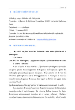Initiation à la philosophie