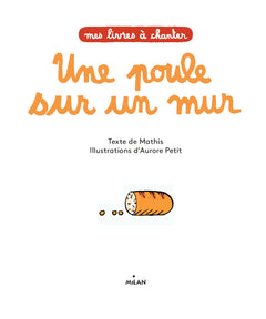 Une poule sur un mur