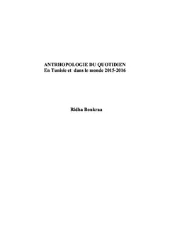 Anthropologie du quotidien 2015-2016
