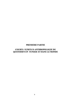 Anthropologie du quotidien 2015-2016