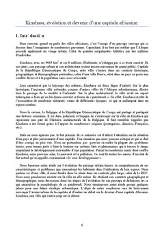 Kinshasa: évolution et devenir d'une capitale africaine