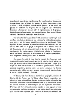 Les primo-migrantes marocaines en France et leurs rapports à l'espace