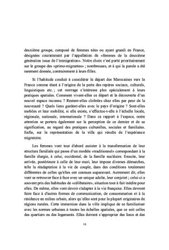 Les primo-migrantes marocaines en France et leurs rapports à l'espace