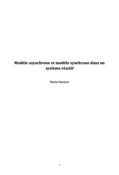 Modèle asynchrone et modèle synchrone dans un système réactif