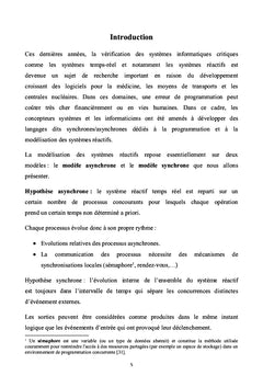 Modèle asynchrone et modèle synchrone dans un système réactif