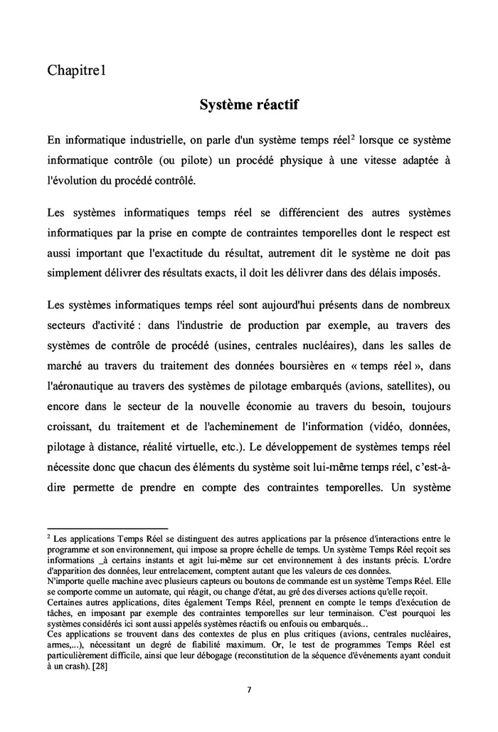 Modèle asynchrone et modèle synchrone dans un système réactif