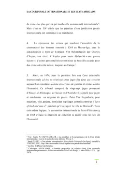 La Cour Penale Internationale et les etats africains