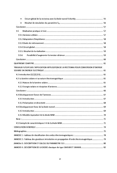 Contribution à l'étude du Rectenna pour conversion d'énergies