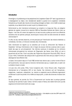 Gouvernance et Développement: Coopération Gabon-OIF