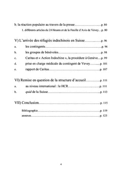 La politique d'asile en Suisse de 1976 à 1982