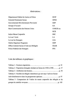 La politique d'asile en Suisse de 1976 à 1982