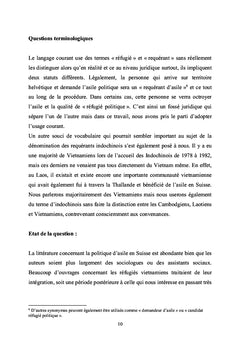 La politique d'asile en Suisse de 1976 à 1982