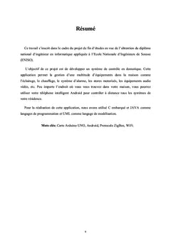 Conception et réalisation d'un système de contrôle en domotique