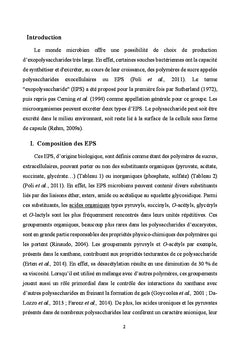 Proprietes et applications d'un polysaccharide bacterien