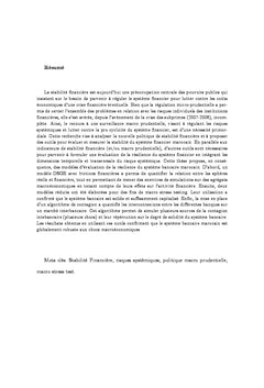Stabilite financiere