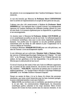 Tumeurs neuroblastiques périphériques: epidémiologie,cd44, mycn