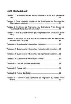 Education et travail des enfants en côte d'ivoire Tome 1