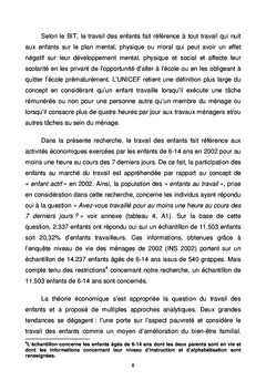 Education et travail des enfants en côte d'ivoire Tome 1