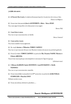 Contrôle de qualité des moustiquaires impregnées au Bénin
