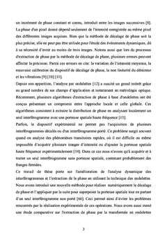 Analyse des images en métrologie optique par ondelettes