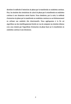 Analyse des images en métrologie optique par ondelettes