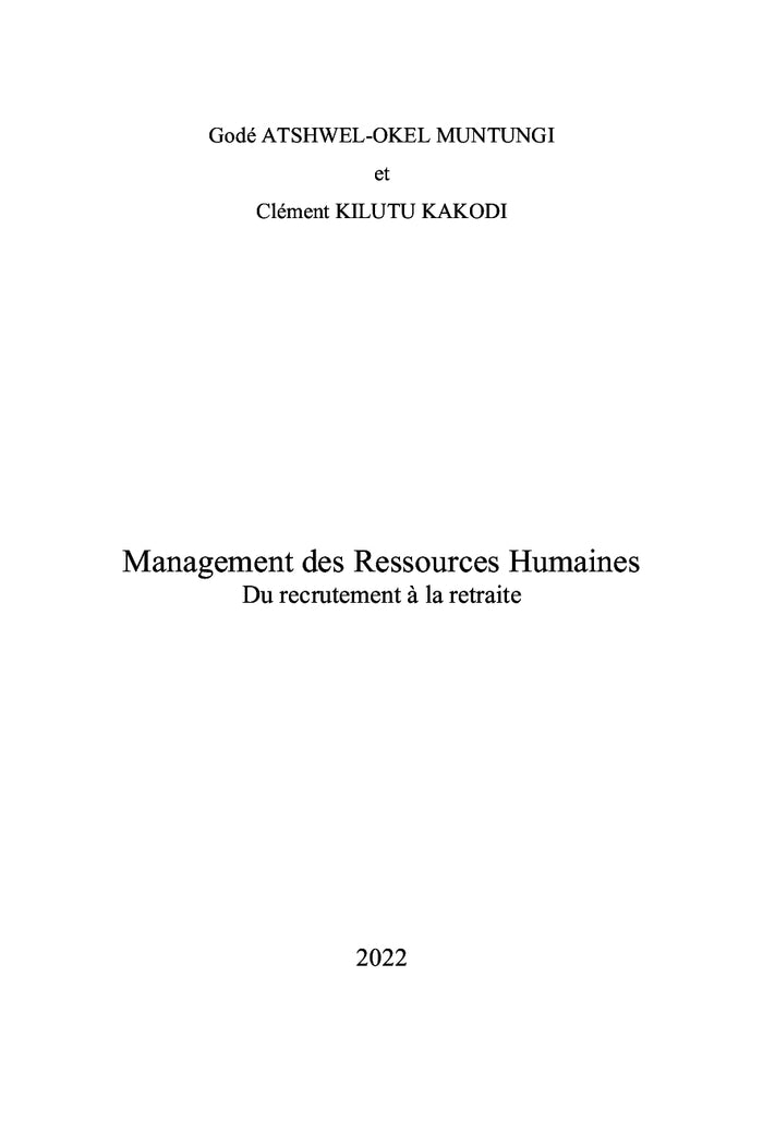 Management des Ressources Humaines