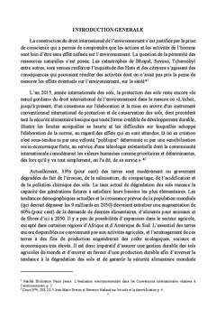 La protection des sols en DIE face à l'exploitation minière au Mali