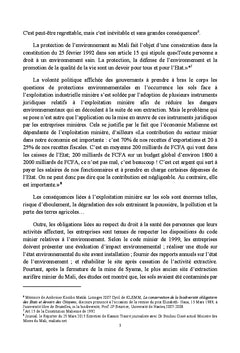 La protection des sols en DIE face à l'exploitation minière au Mali