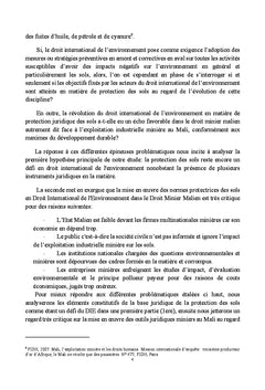 La protection des sols en DIE face à l'exploitation minière au Mali