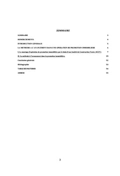 La méthode à l'avancement dans la promotion immobilière