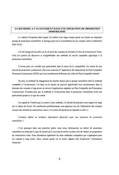 La méthode à l'avancement dans la promotion immobilière